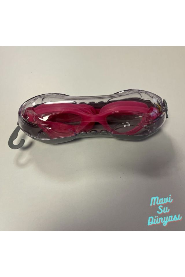 Havuz Deniz Yüzücü Maskesi Maske - Mavi Su Dünyası Pembe