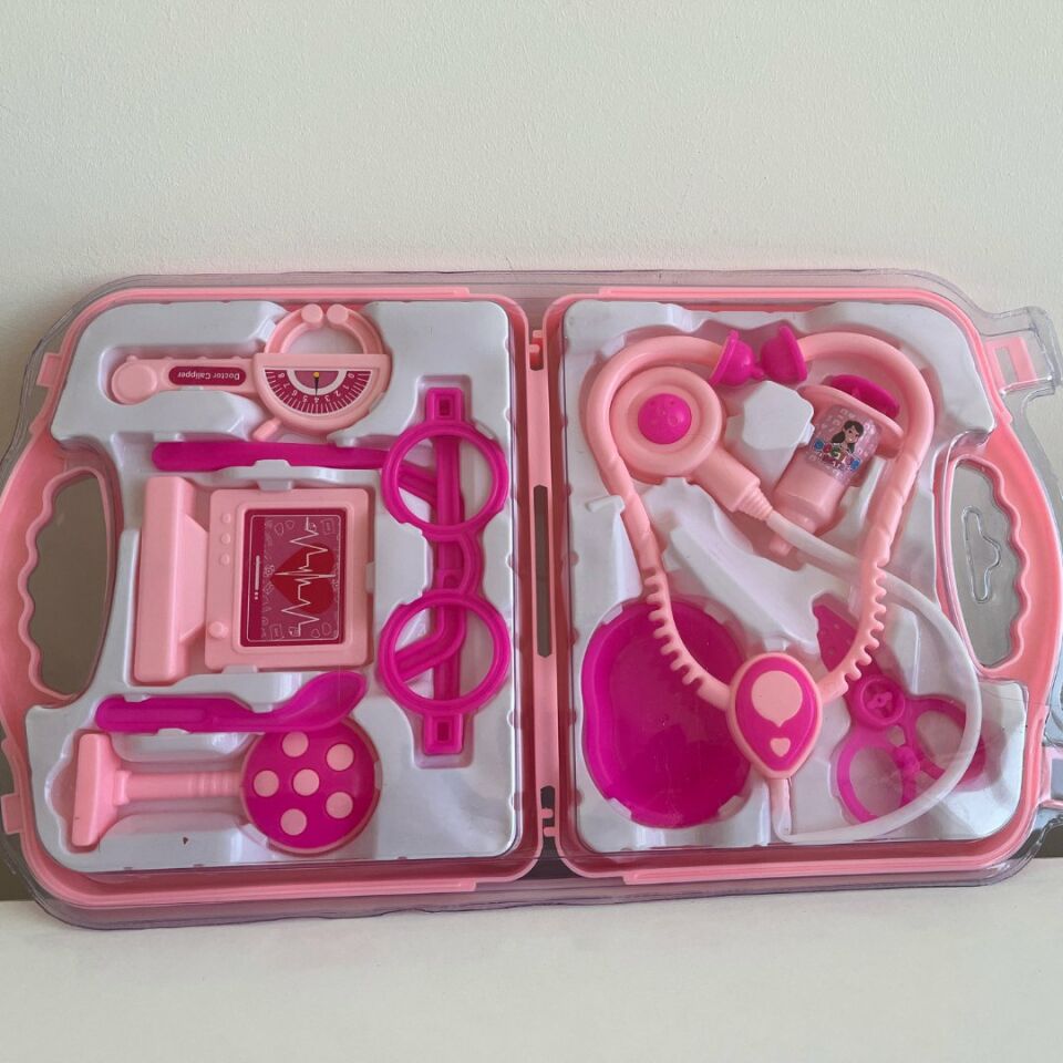 Doktor Seti Renkli Çantalı 10 Parçalı Pembe
