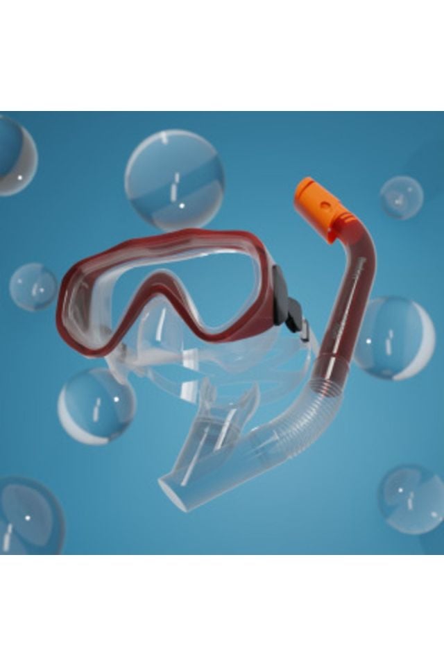 Blue Devıl Maske Ve Şnorkel Kırmızı /