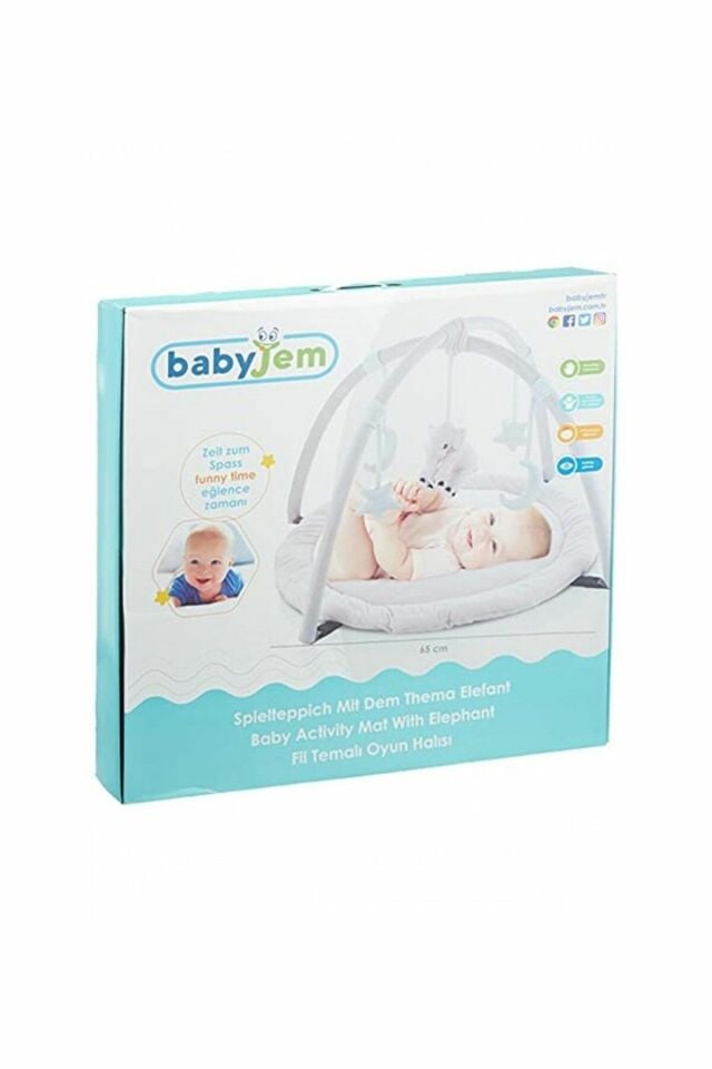 Bebek Oyun Halısı Babyjem 65 Cm Çaplı | Mavi Su Dünyası