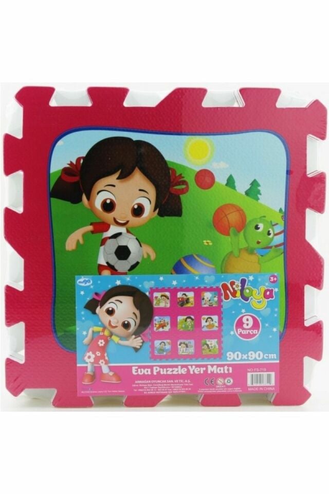 Niloya Yer Matı 9 Parça 90x90 Cm | Puzzle Özellikli | Mavi Su Dünyası