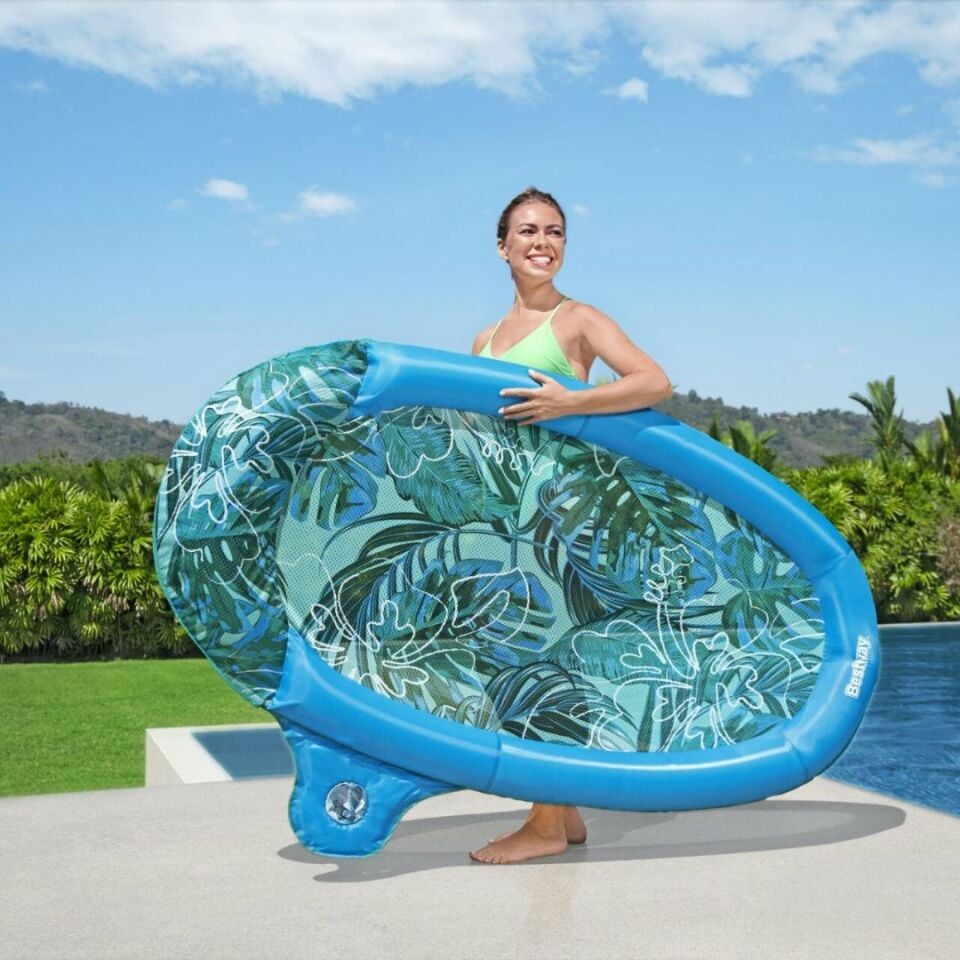 Kumaş Desenli Fileli Bardaklıklı Deniz Yatağı 171 Cm x 94 Cm