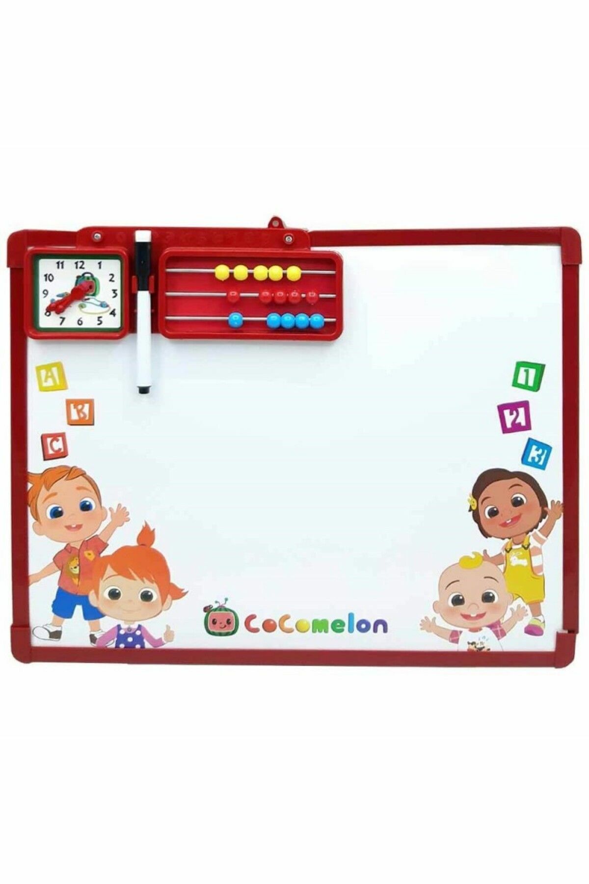 Cocomelon Görünümlü Abaküslü Eğitici Yazı Tahtası