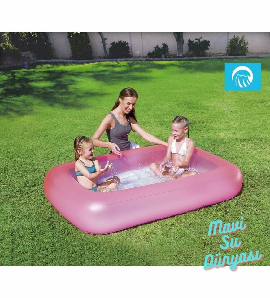 Havuz Dikdörtgen Mavi Renk 165 Cm x 25 Cm - Mavi Su Dünyası