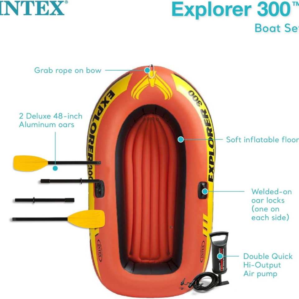 İntex Explorer 300 Şişme Bot (Bot, Kürek ve Pompa) 211x117x41 Cm