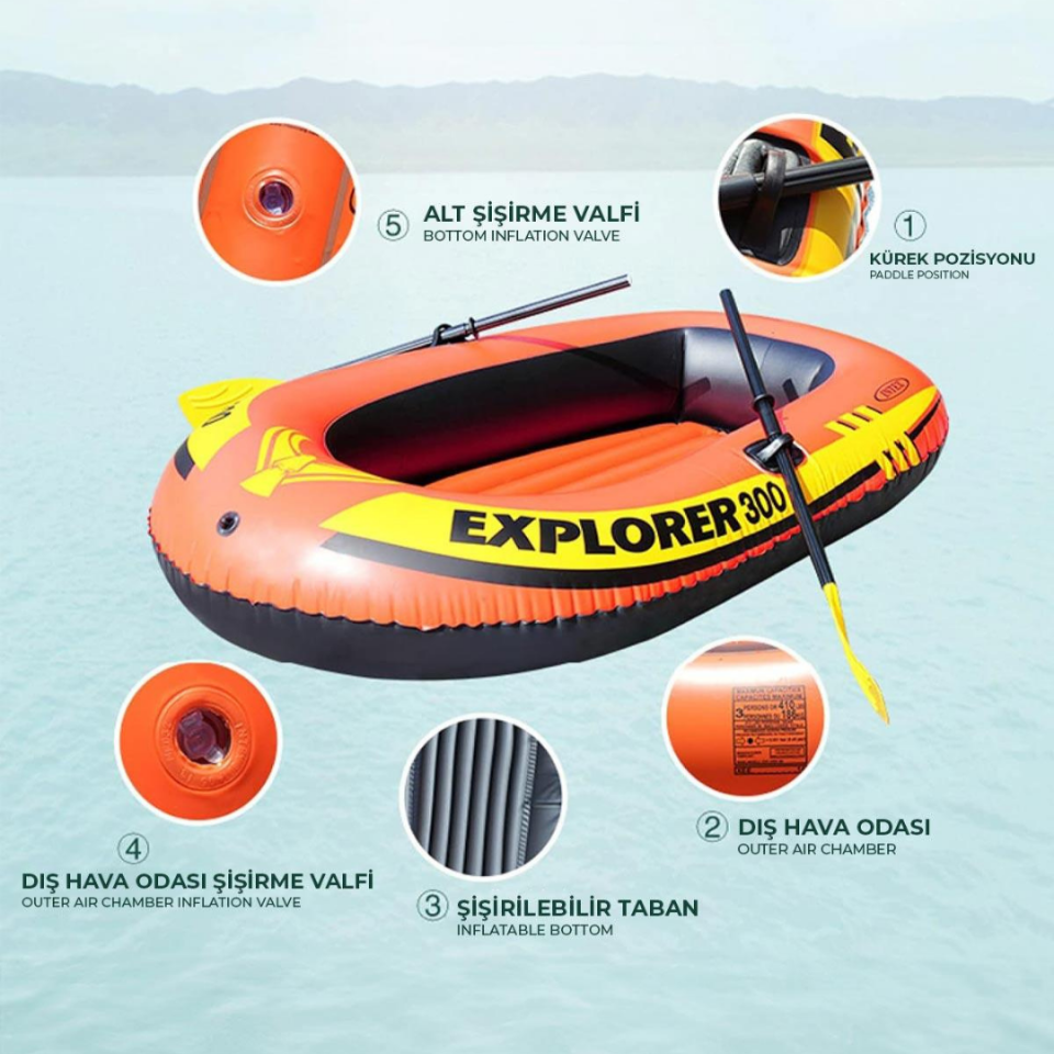 İntex Explorer Bot 200 (Sadece Bot) 185x94x41 Cm