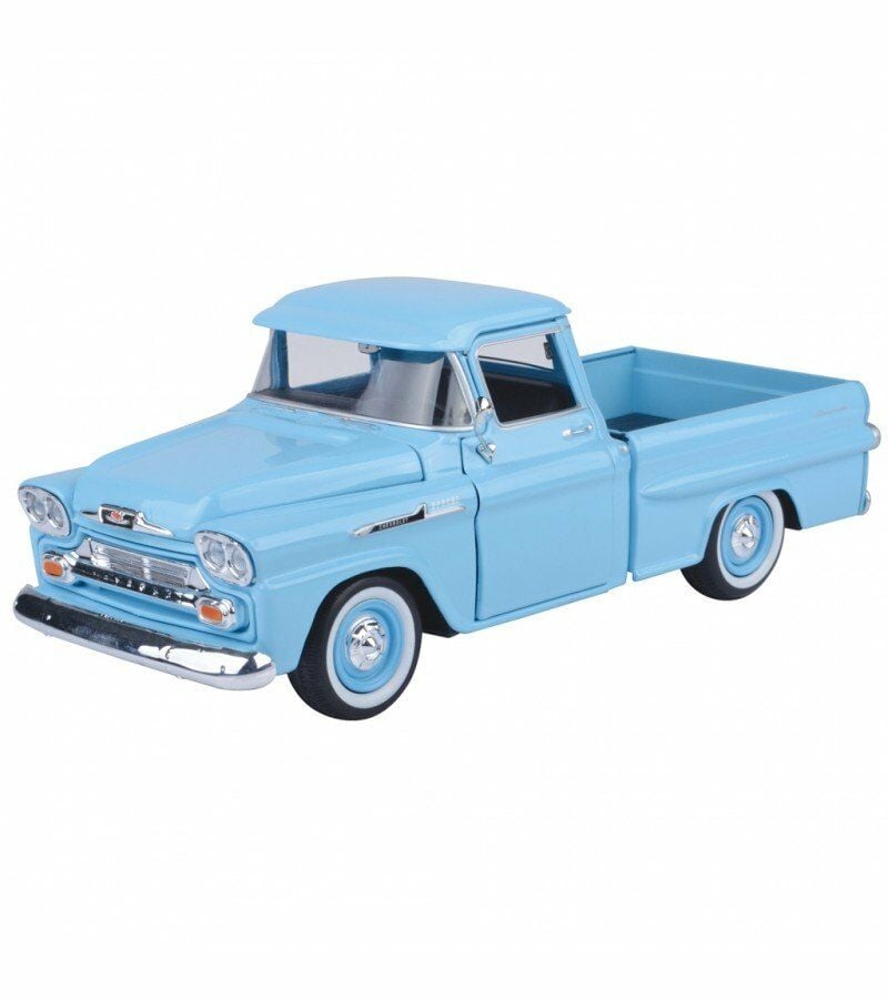1958 Model Klasik Chevy Apache Fleetline Pickup 1:24 Ölçekli Mavi