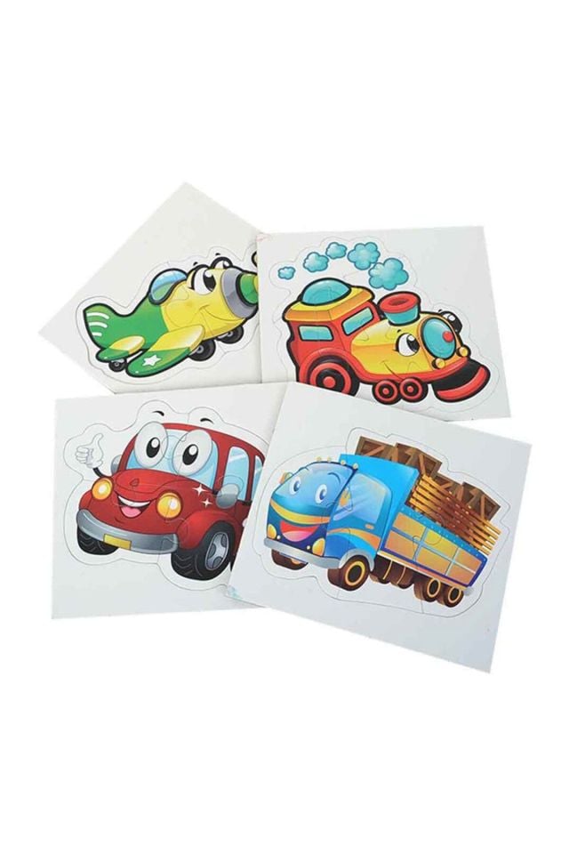 Puzzle Baby Taşıtlar 4 Büyük Parça - Mavi Su Dünyası