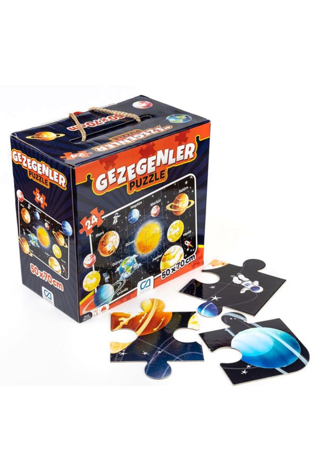 Puzzle 24 Parça Okul Öncesi Gezegenleri Öğreniyorum Seti 50x70 Cm - Mavi Su Dünyası