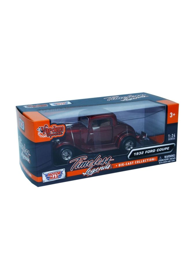 1932 Model Klasik Ford Coupe 1:24 Ölçekli Kırmızı