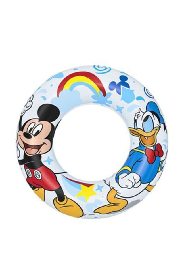 Mickey Desenli 56 Cm Simit, Çocuk Deniz Simidi - Mavi Su Dünyası