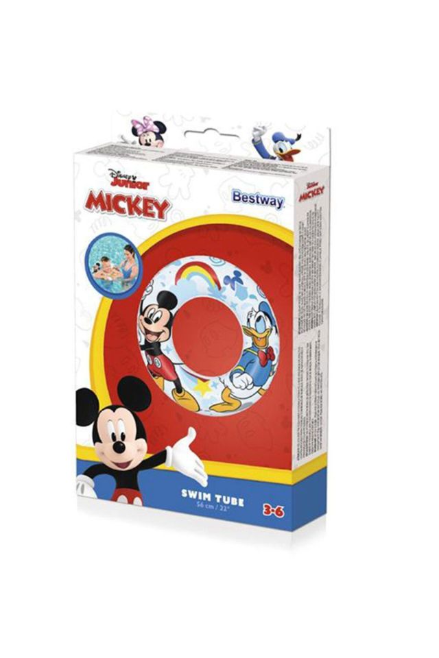 Mickey Desenli 56 Cm Simit, Çocuk Deniz Simidi - Mavi Su Dünyası