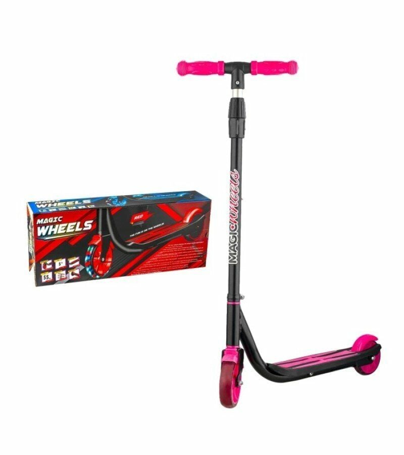 5+ Yaş Işıklı 2 Teker Scooter Kırmızı