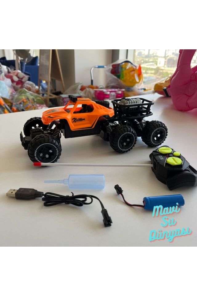 Uzaktan Kumandalı Duman Atan Jeep Oyuncak - Mavi Su Dünyası
