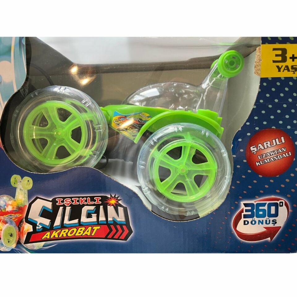 Çılgın Akrobat Araba Kumandalı Şarjlı ve Işıklı Araba 18cm x 15 cm