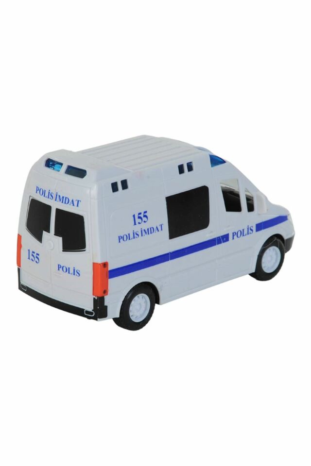 Işıklı Sesli Pilli Sürtmeli Polis Ekip Arabası - Mavi Su Dünyası