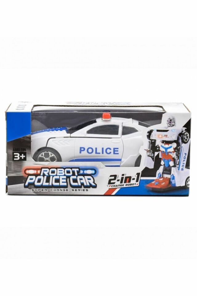 Pilli Robota Dönüşen Polis Arabası - Mavi Su Dünyası
