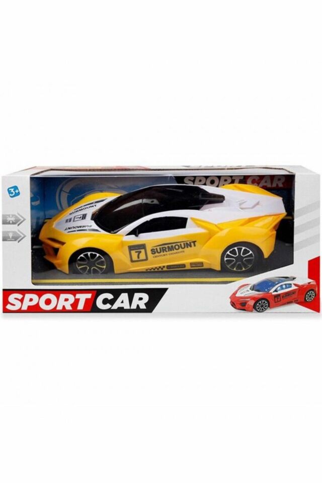 Pille Çalışan Sesli Işıklı Sarı Spor Araba - Mavi Su Dünyası