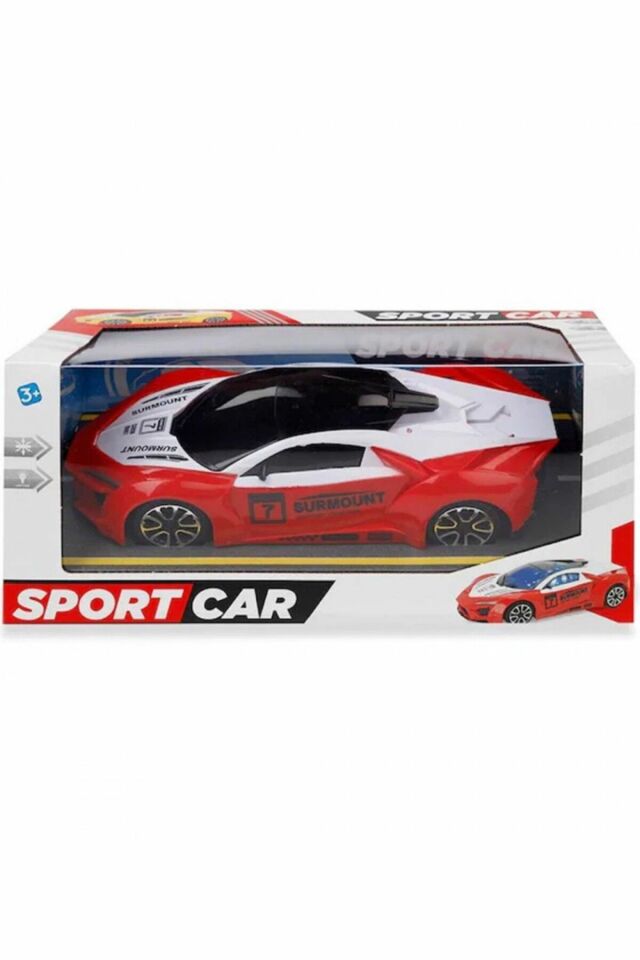 Pille Çalışan Sesli Işıklı Kırmızı Spor Araba - Mavi Su Dünyası