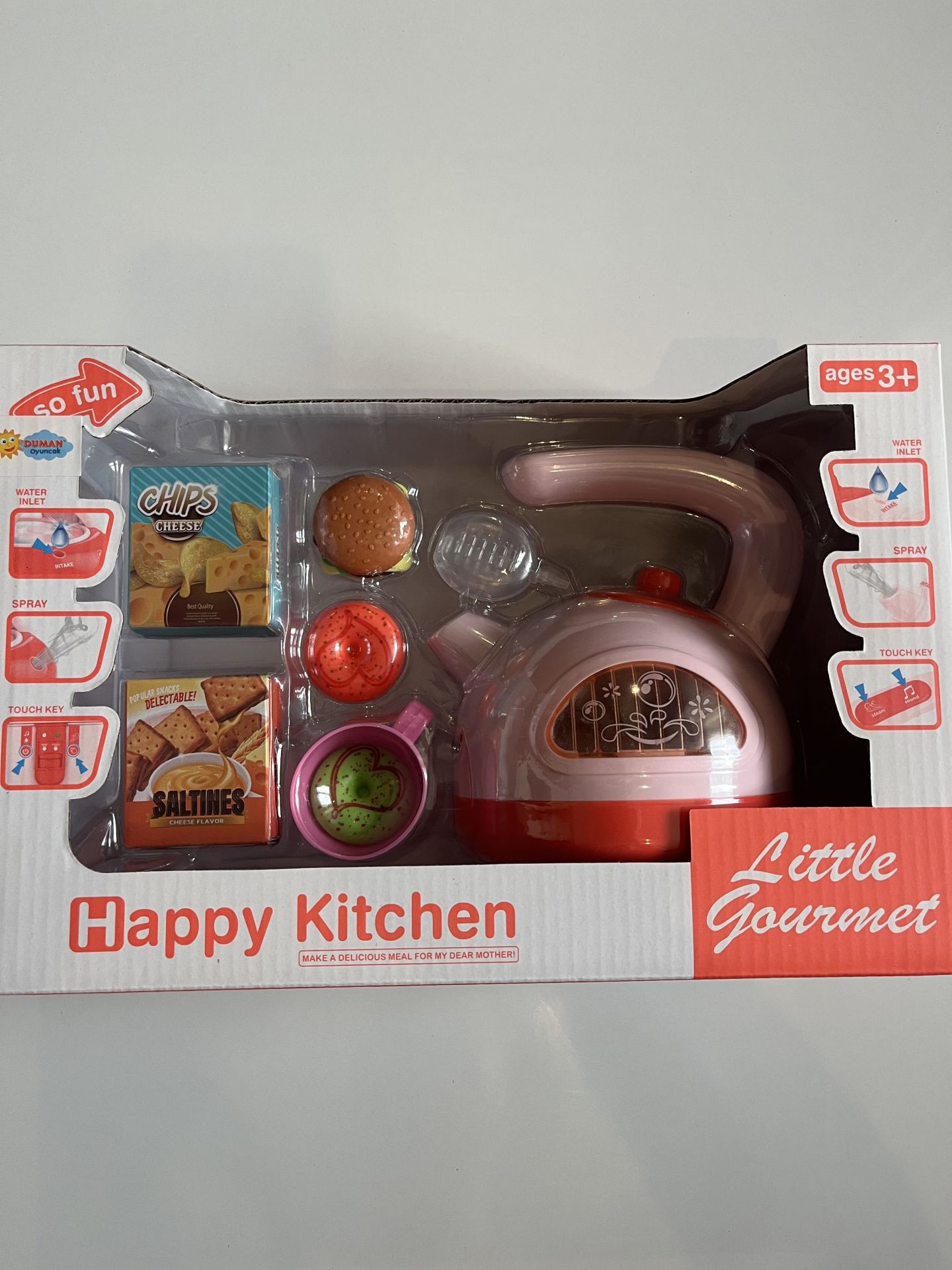 Pilli Işıklı Sesli Duman Çıkaran Kettle Oyun Seti