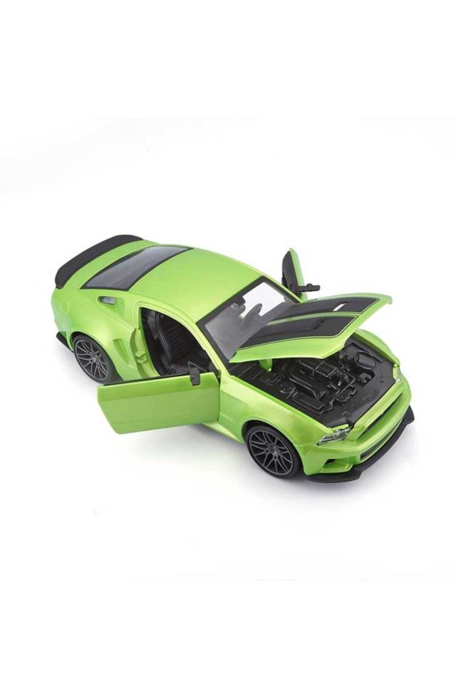 2014 Model Klasik Ford Mustang Street Racer Araba 1:24 - Mavi Su Dünyası