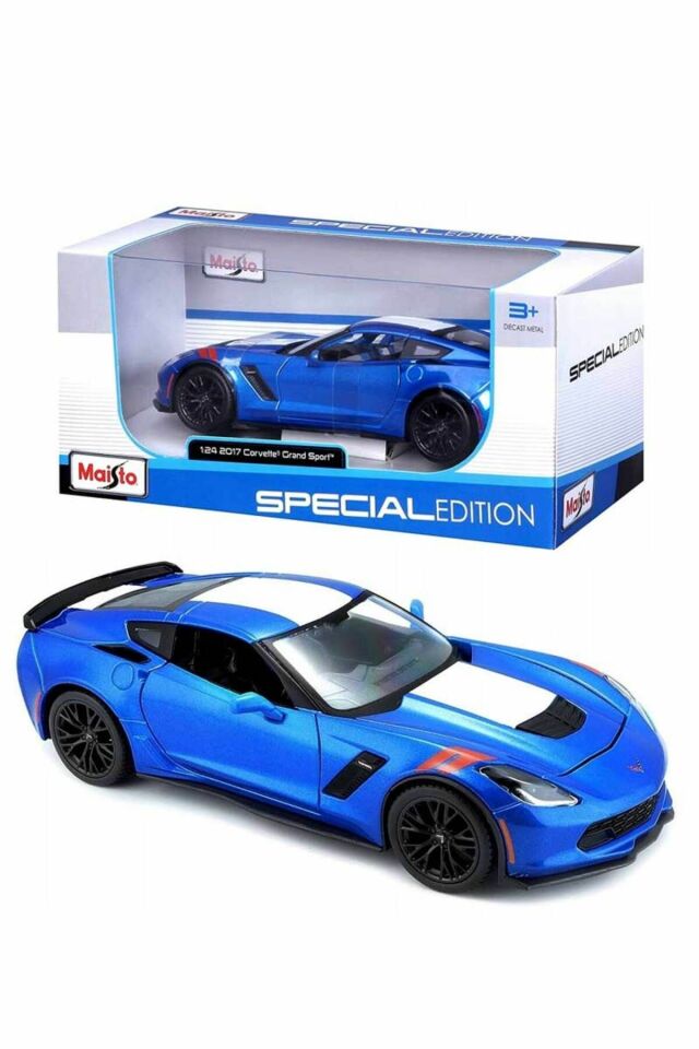 2017 Model Corvette Grand Sport 1:24 Ölçekli - Mavi Su Dünyası