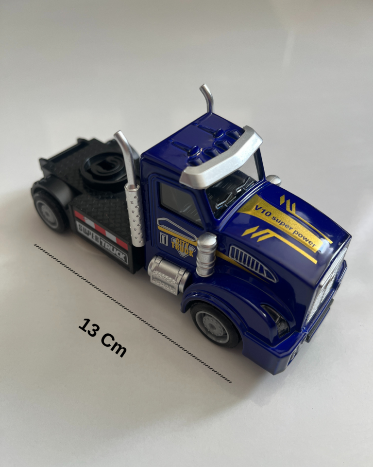 Metal Çek Bırak Tır Kafası Araba 13x5 Cm Lacivert