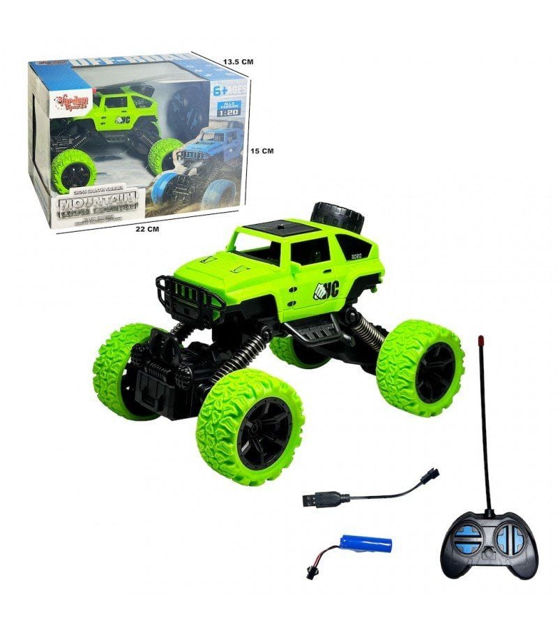 Uzaktan Kumandalı, Full Fonksiyonlu, Şarjlı, Büyük Teker Off Road Jeep Araba Sarı