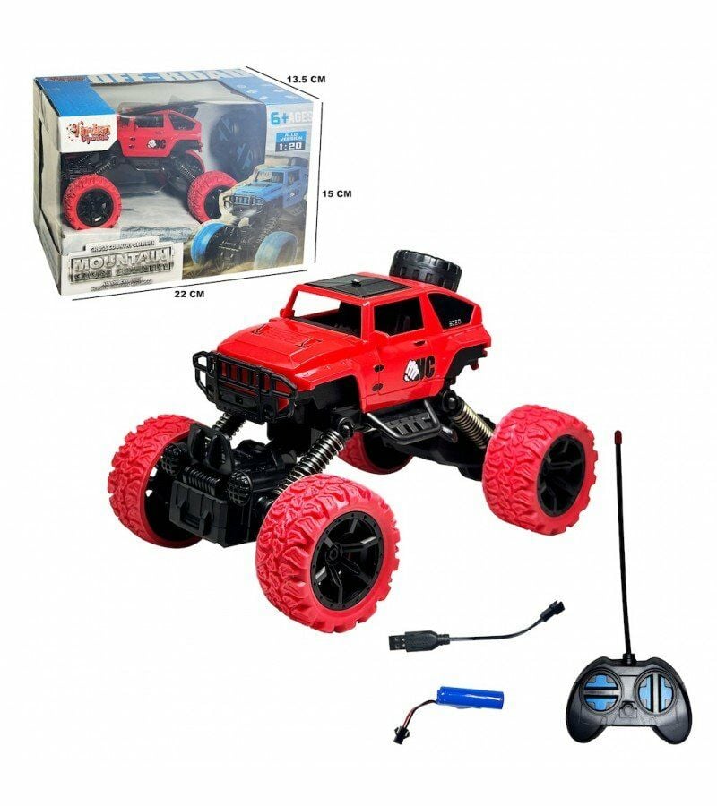 Uzaktan Kumandalı, Full Fonksiyonlu, Şarjlı, Büyük Teker Off Road Jeep Araba Sarı