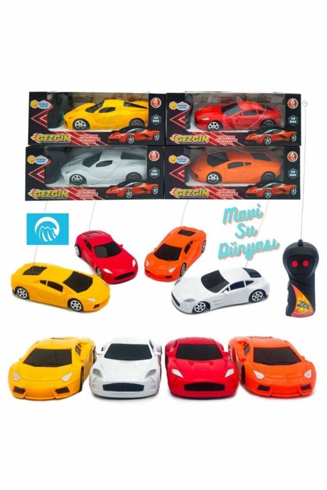Gezgin Ferrari Araba 1:24 Rengarenk Uzaktan Kumandalı 2 Fonksiyonlu BEYAZ