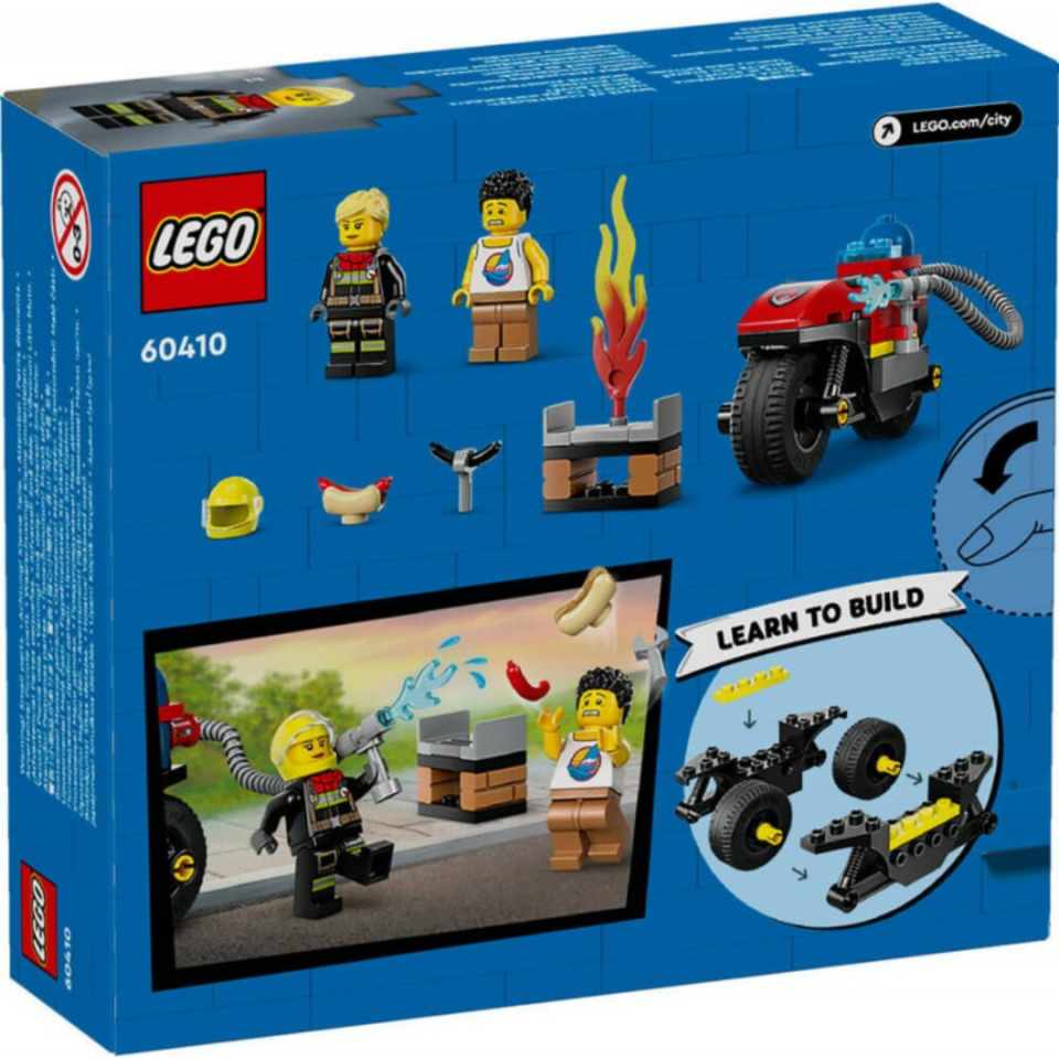 Lego 57 Parça İtfaiye Kurtarma Motosikleti - Mavi Su Dünyası