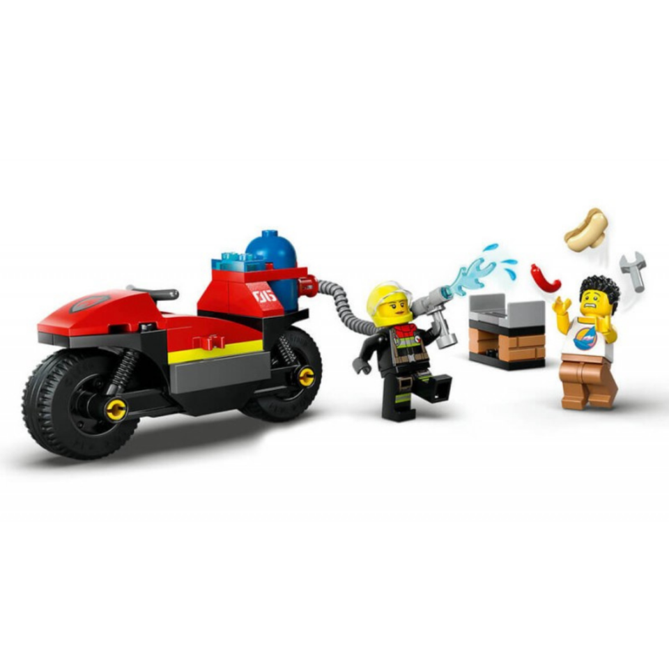 Lego 57 Parça İtfaiye Kurtarma Motosikleti - Mavi Su Dünyası