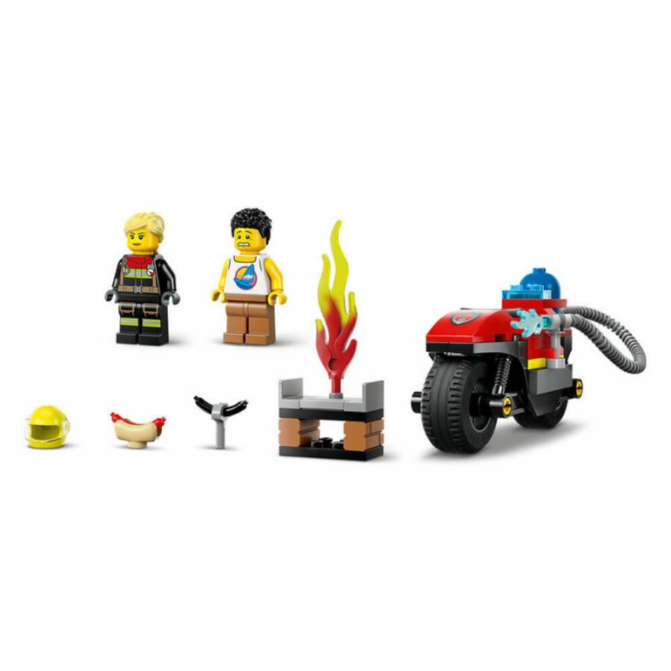 Lego 57 Parça İtfaiye Kurtarma Motosikleti - Mavi Su Dünyası