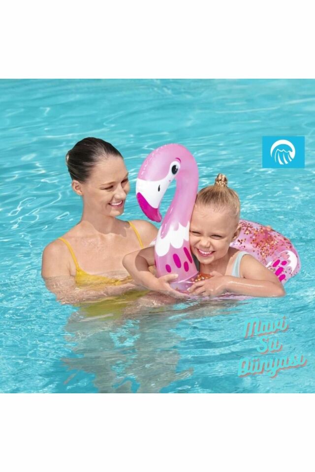 Çocuk Simit Flamingo Başlı Simli Pembe Simit