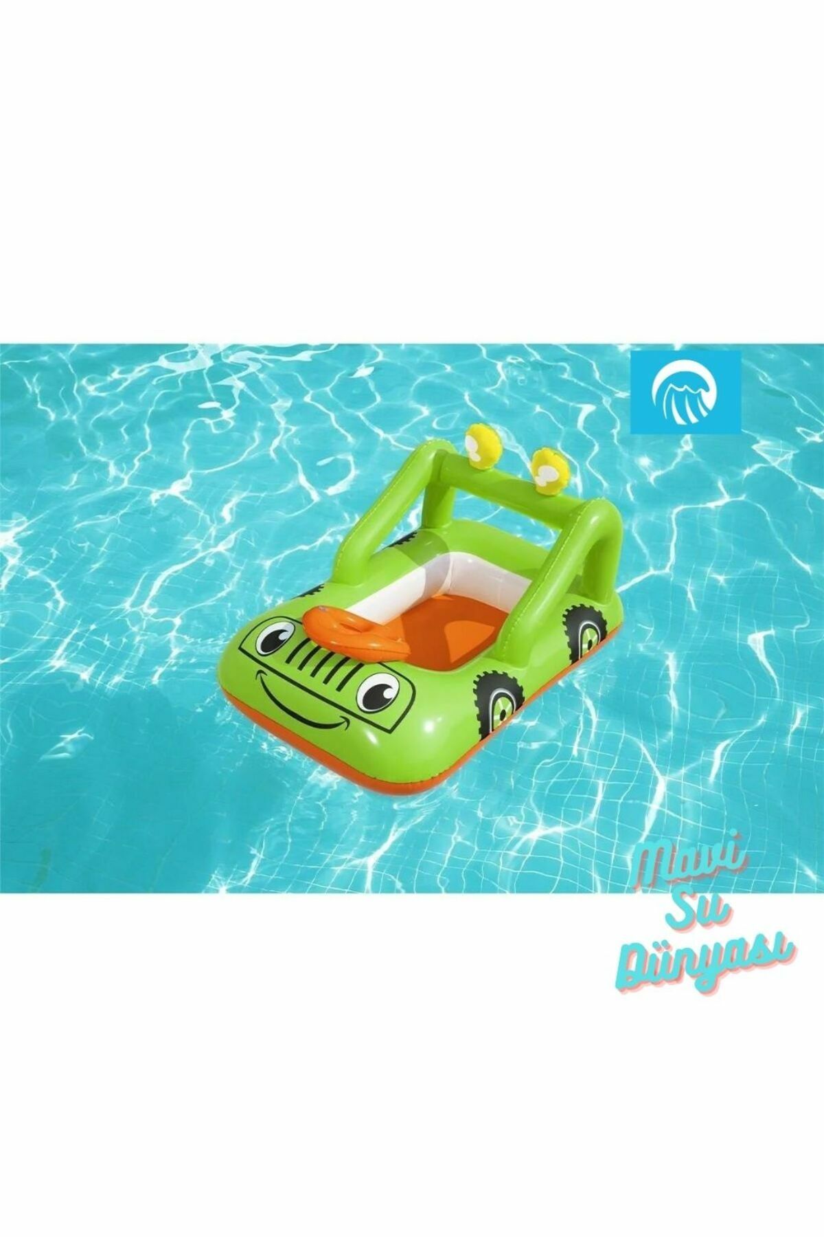 Çocuk Botu Sevimli Araçlar Balık Float Bot 92 Cm x 61 Cm Yeşil