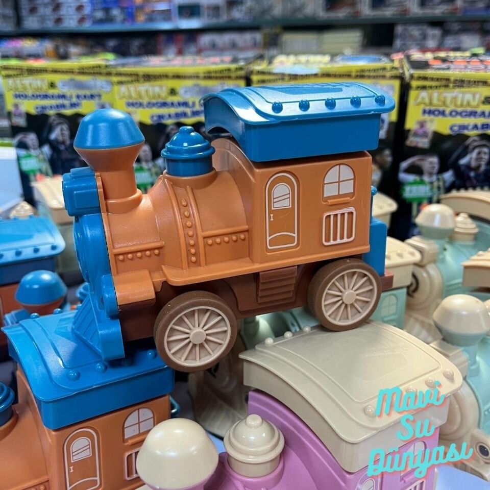 Bebek Treni Işıklı ve Müzikli Bas Gitsin Bebek Treni Turuncu