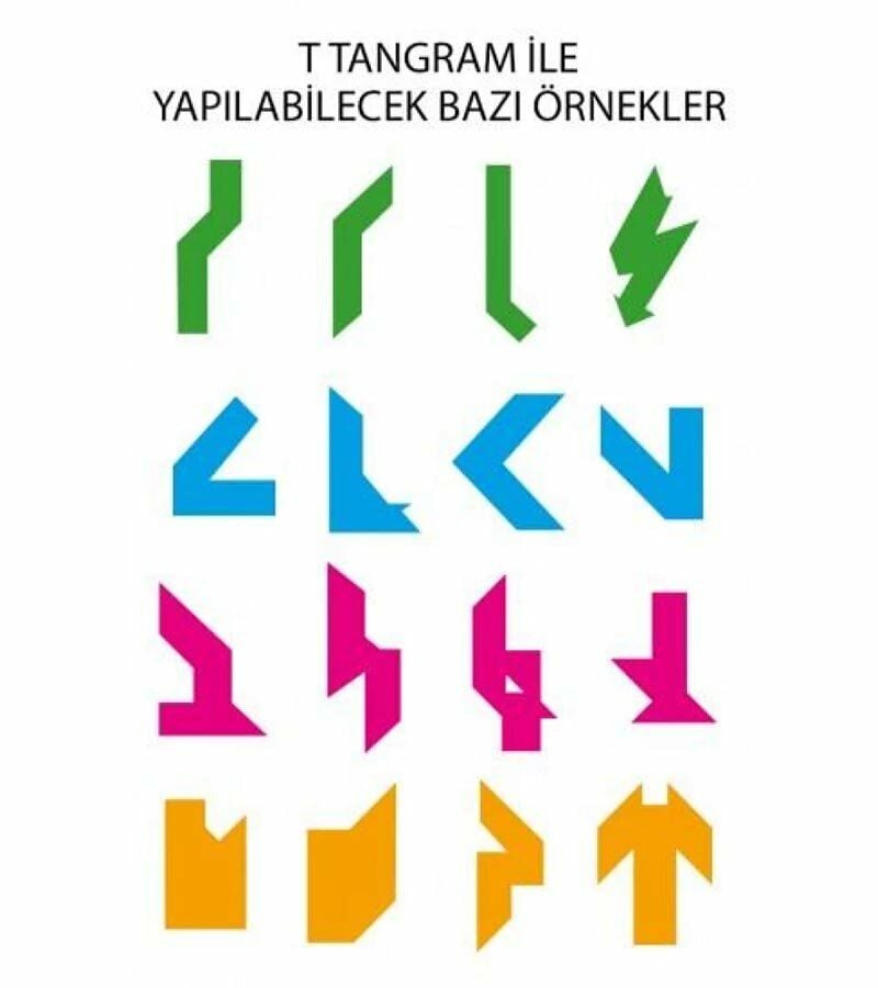 Tangram 4 Parçalı 100 Şekil Yapılabilir - Mavi Su Dünyası