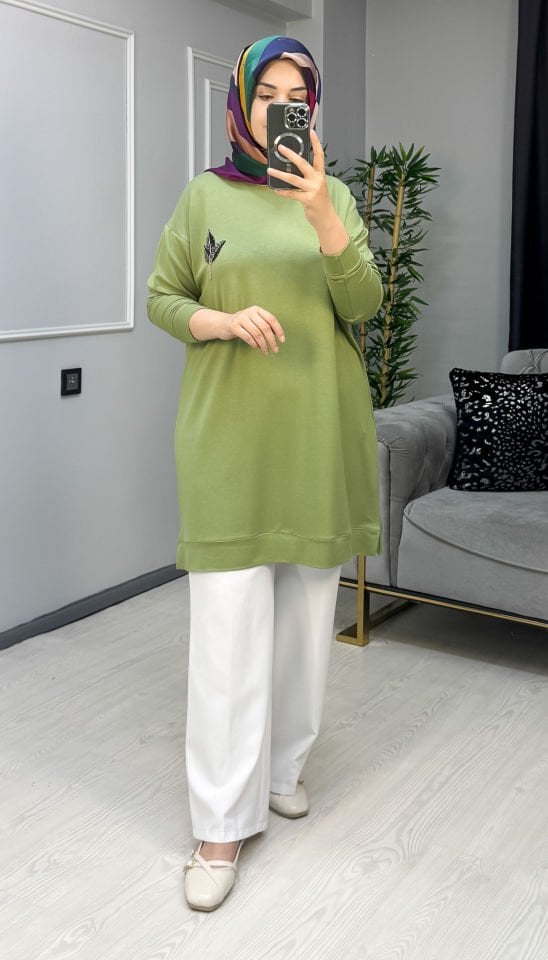 KADO Taşlı Tunik PEMBE - 42
