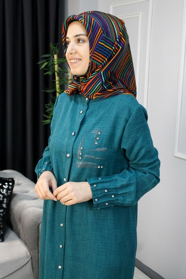 KADO Bilekten Taş Detaylı İkili Takım Siyah - 48