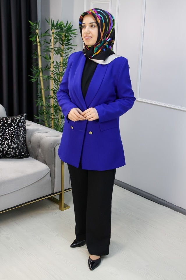 NOCHE Ofis Blazer Ceket Krem - 4 BEDEN