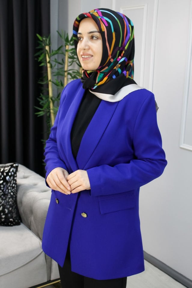NOCHE Ofis Blazer Ceket Krem - 4 BEDEN