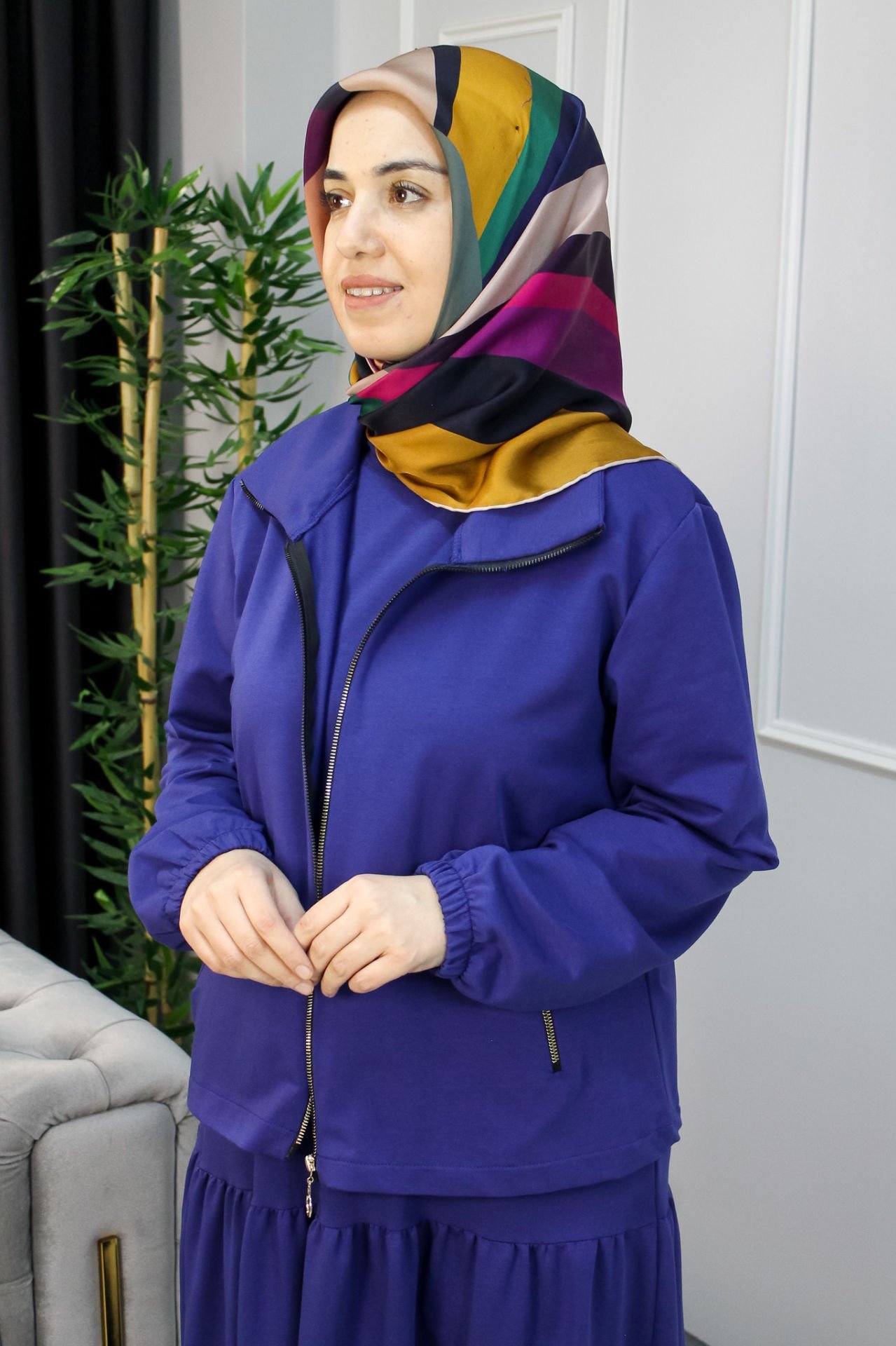 NİRVANA Ceketli İkili Takım Elbise MOR - 1 BEDEN