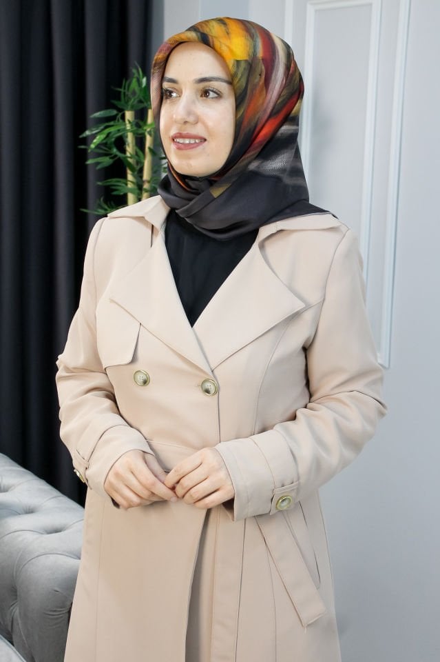 FREE MOOD Seyyar Kuşak Trenç Gri - 46