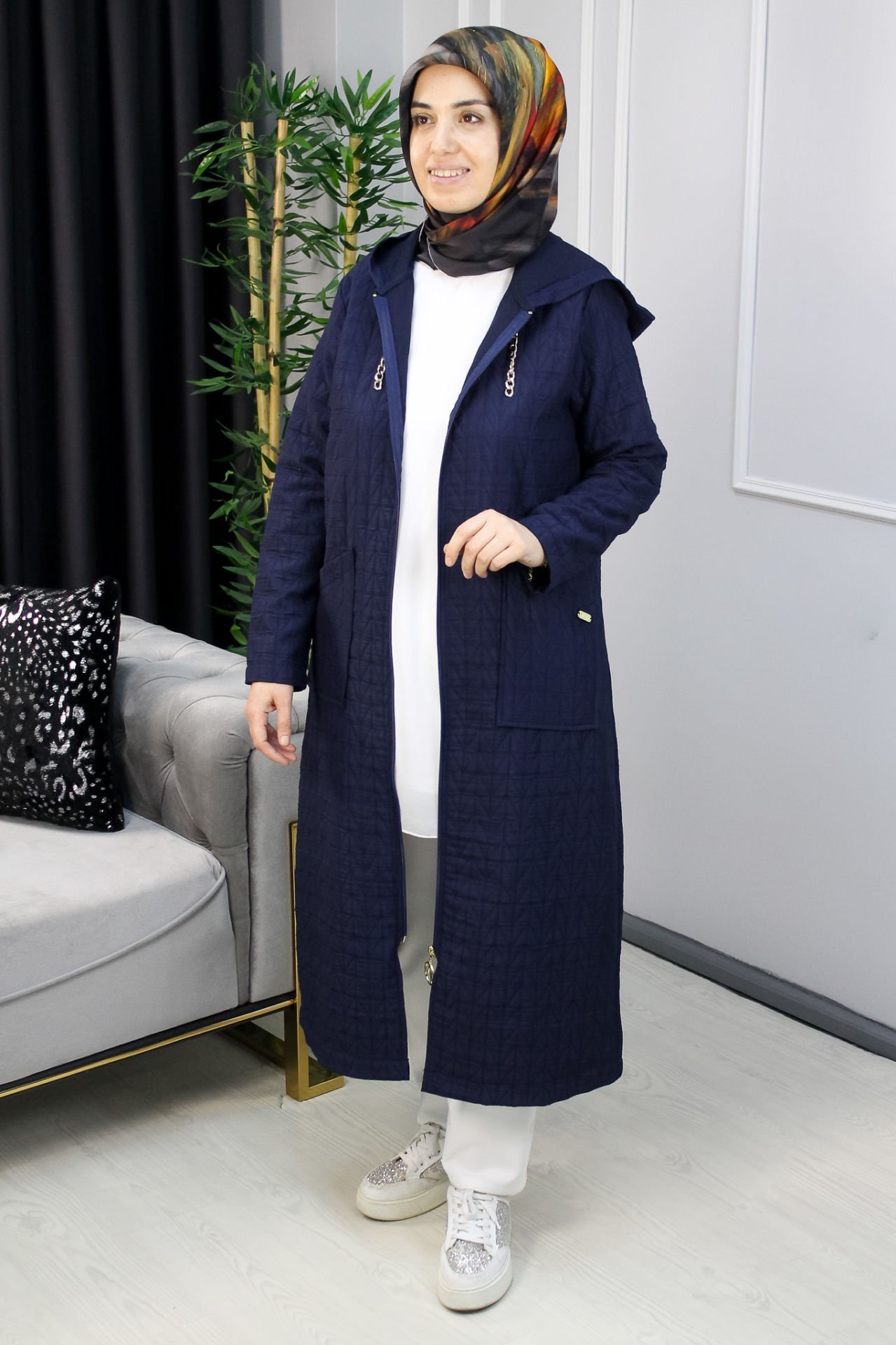 AYŞE AKAY  İnce Kapitone GiyÇık 3 -  SİYAH
