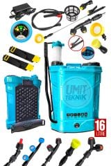 8 Saat Çalışır  Akülü /  Manuel 2 Fonksiyonlu Sırt ilaçlama Dezenfektan Sulama Pompası Makinası SET