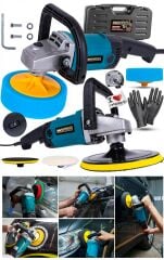 Yüksek Kalite 6 Devirli  Hare Sünger  Setli Zımpara Pasta Cila  Büyük Polisaj Makinesi  Ful Set