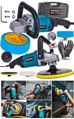 Yüksek Kalite 6 Kademeli Devirli  Sünger SetliZımpara Pasta Cila  Büyük Polisaj Makinesi  Ful Paket