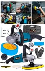 Yüksek Kalite 6 Kademeli Devirli  Sünger SetliZımpara Pasta Cila  Büyük Polisaj Makinesi  Ful Paket