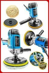 Pro  Yüksek Kalite Dikey Koltuk Yıkama,Polisaj Makinasi Zımpara Pasta Cila Makinesi Sünger Set