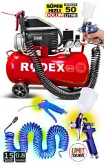  Bakır SargıMotor Gölge Detay Tabancası 50LT 2 HP 1500 W Süper Hızlı Dolum Hava Kompresörü boya Set